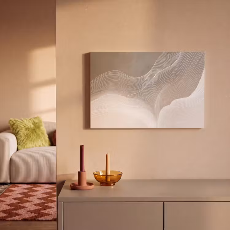 Canvas schilderij - Golvende lijnen - Luchtstromen - Harmonieus — 2