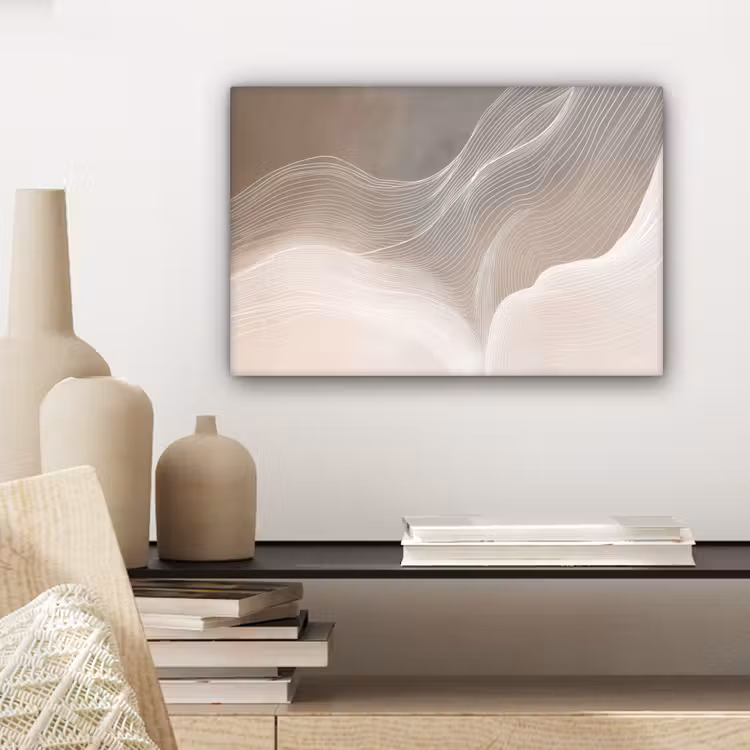 Canvas schilderij - Golvende lijnen - Luchtstromen - Harmonieus — 5