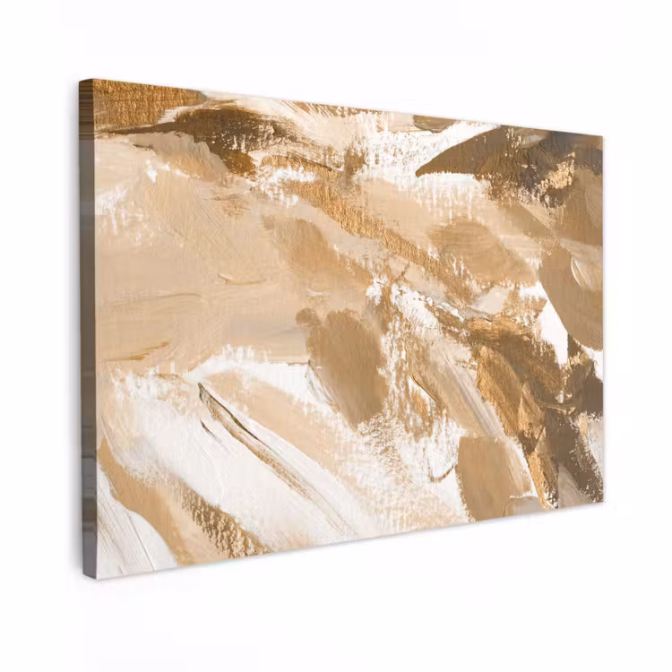 Canvas schilderij - Goud - Beige - Abstract — 1