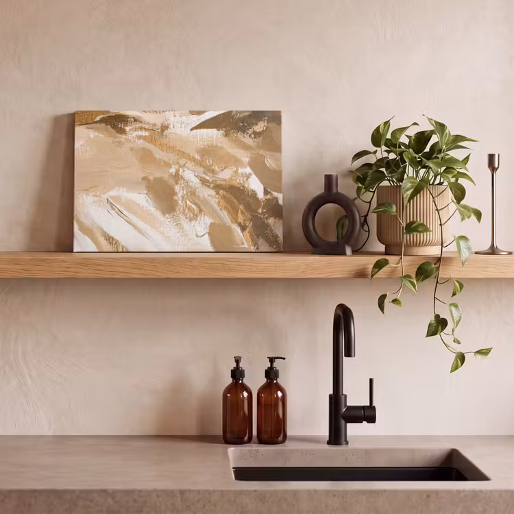 Canvas schilderij - Goud - Beige - Abstract — 3