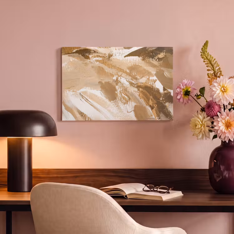 Canvas schilderij - Goud - Beige - Abstract — 4