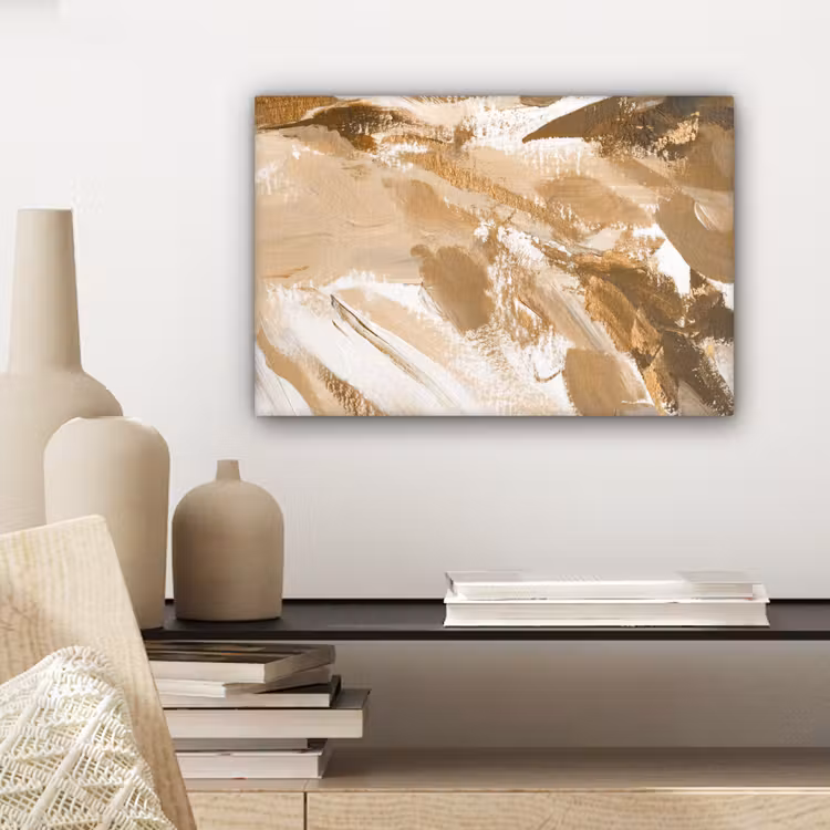 Canvas schilderij - Goud - Beige - Abstract — 5