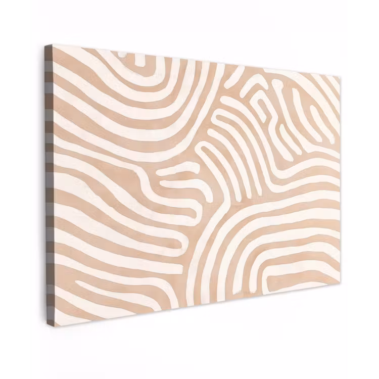 Canvas schilderij - Beige - Aardspatroon — 1