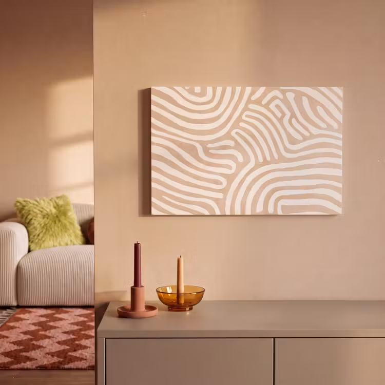 Canvas schilderij - Beige - Aardspatroon — 2