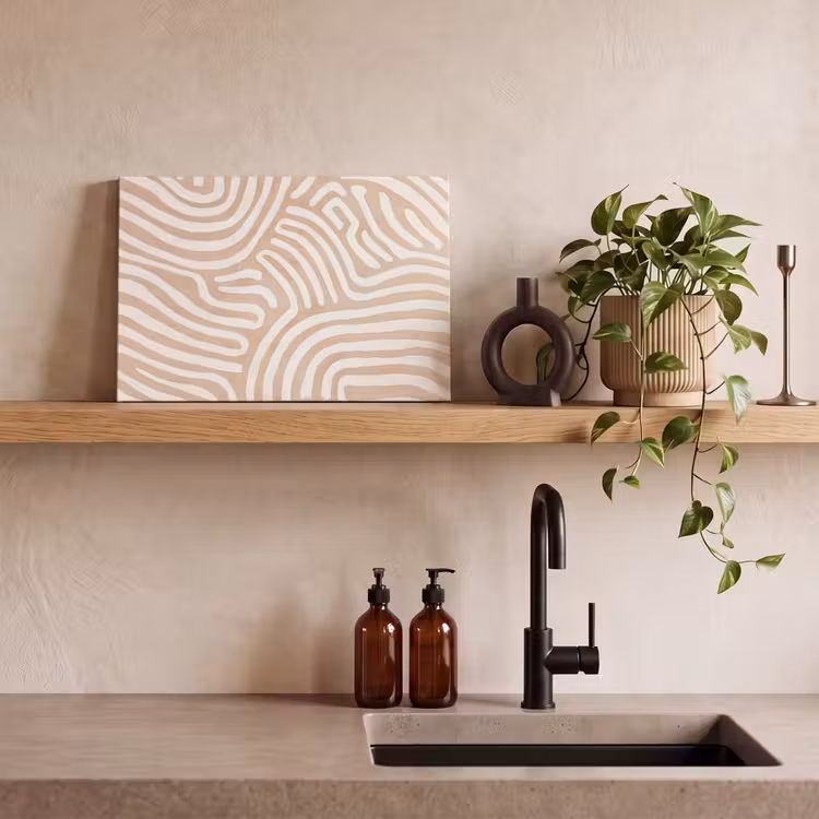 Canvas schilderij - Beige - Aardspatroon — 3