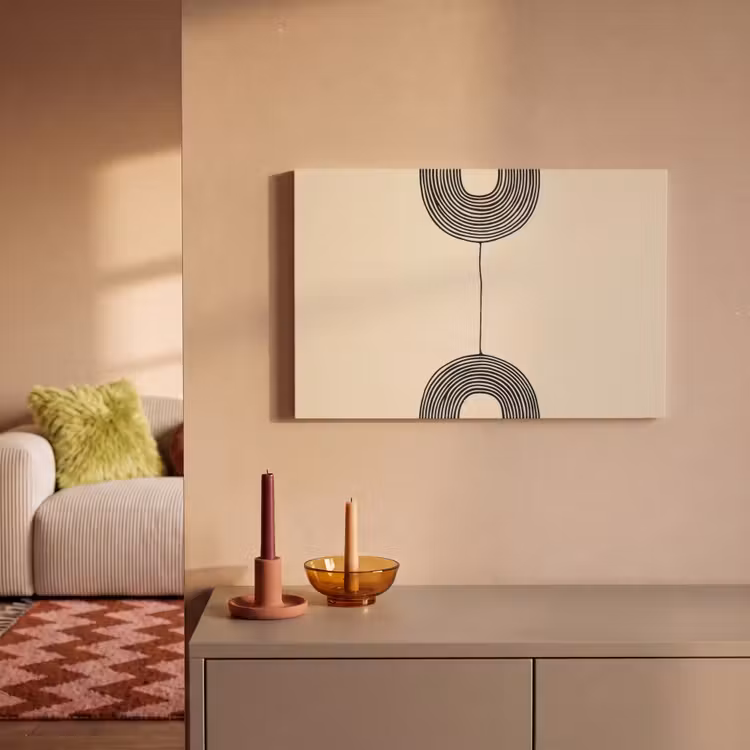 Canvas schilderij - Geometrische bogen - Minimalistisch - Symmetrisch — 2