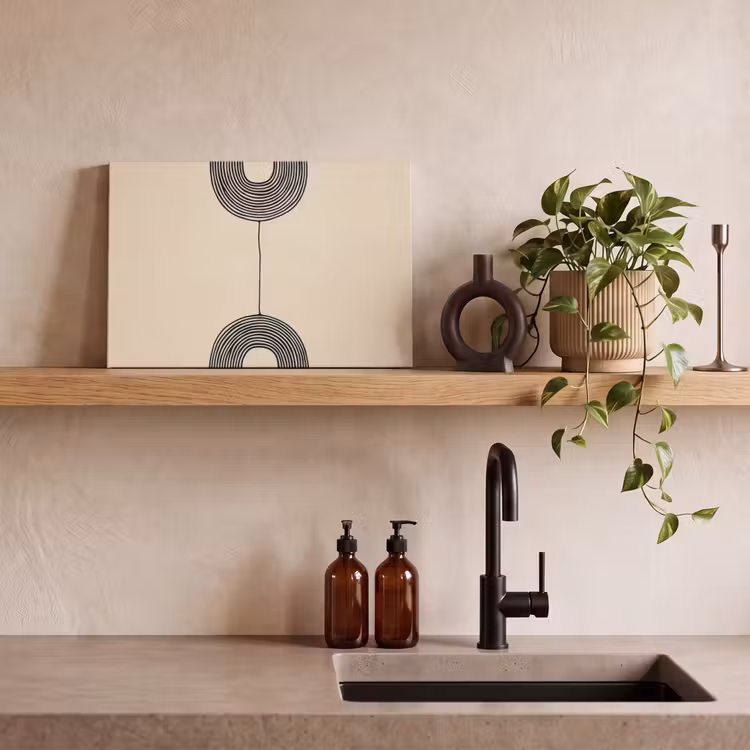 Canvas schilderij - Geometrische bogen - Minimalistisch - Symmetrisch — 3