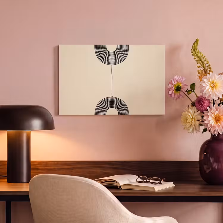 Canvas schilderij - Geometrische bogen - Minimalistisch - Symmetrisch — 4