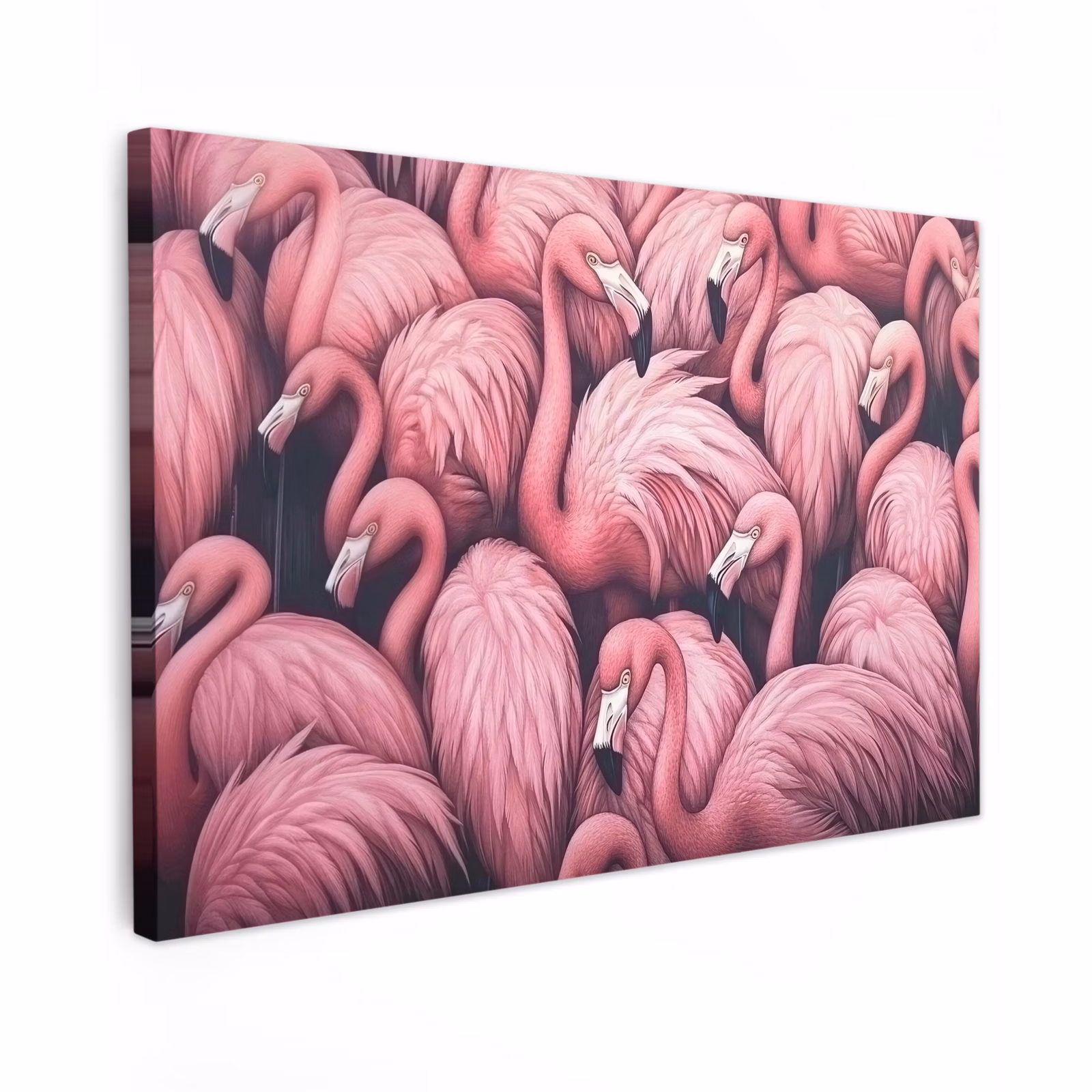 Canvas schilderij - Flamingo - Roze - Dieren — 1