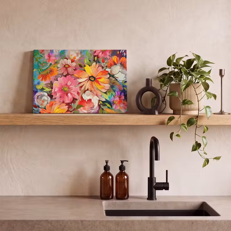 Canvas schilderij - Bloemen - Kunst - Schilderij - Botanisch — 3