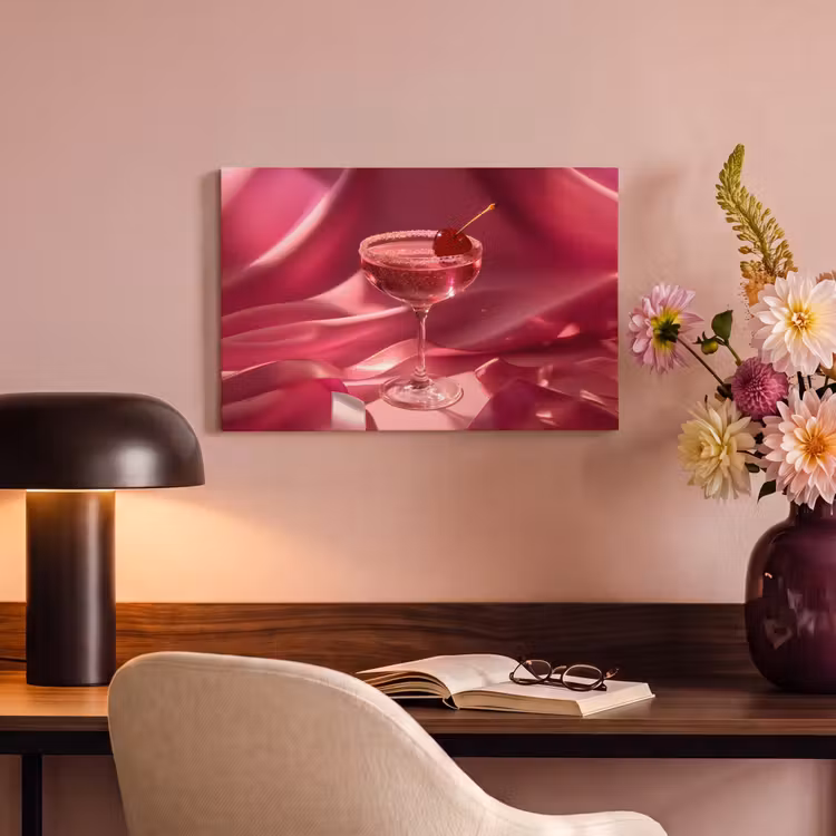 Canvas schilderij - Cocktail - Pink - Luxe — 4