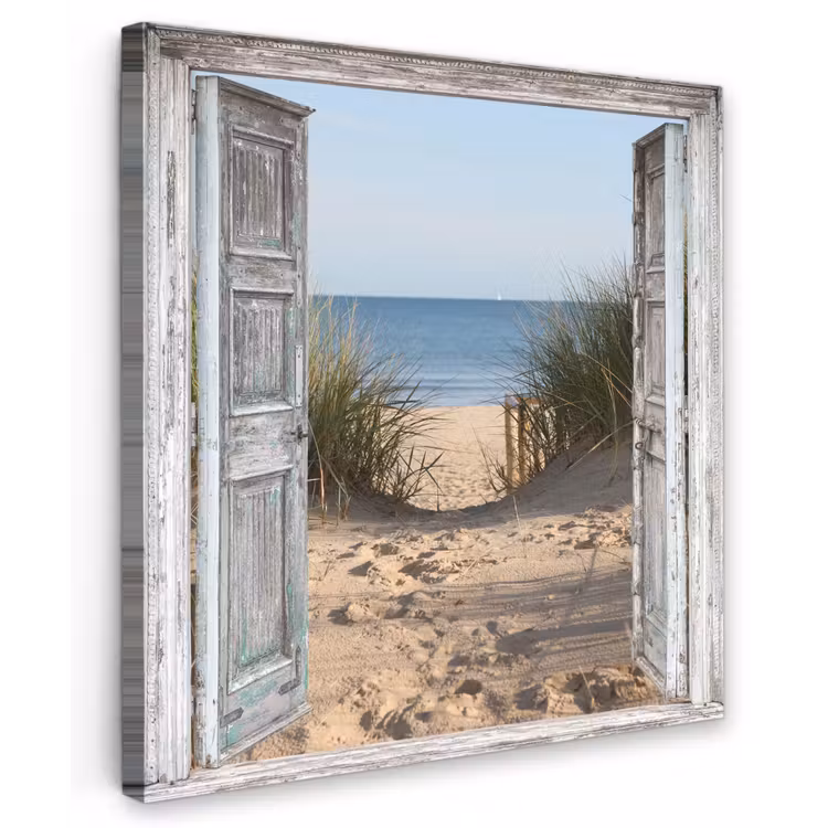 Canvas schilderij - Duin - Strand - Doorkijk - Zomer — 1
