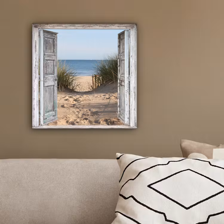 Canvas schilderij - Duin - Strand - Doorkijk - Zomer — 3