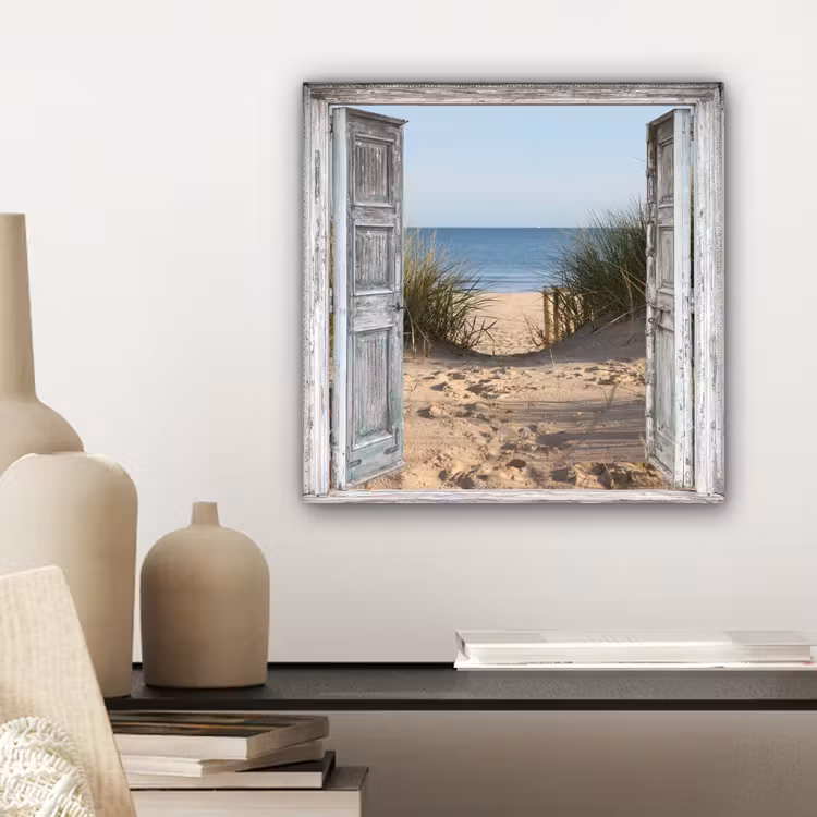Canvas schilderij - Duin - Strand - Doorkijk - Zomer — 5