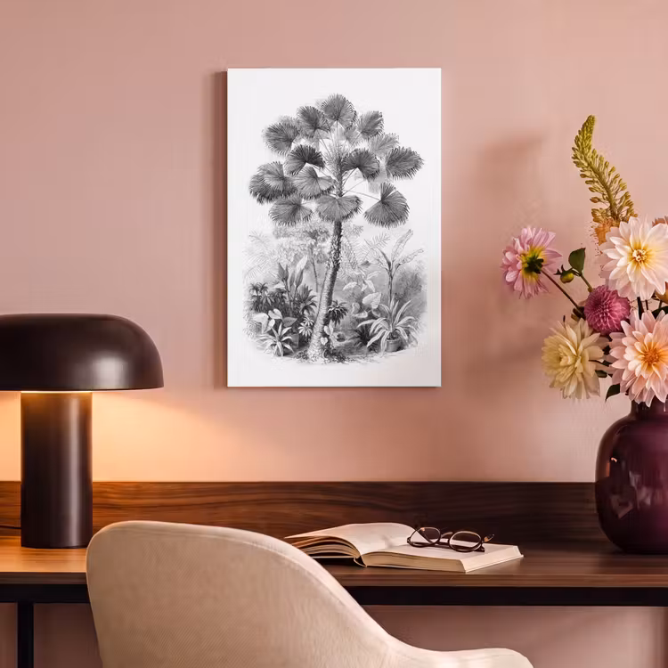 Canvas schilderij - Design - Zwart wit - Natuur — 4
