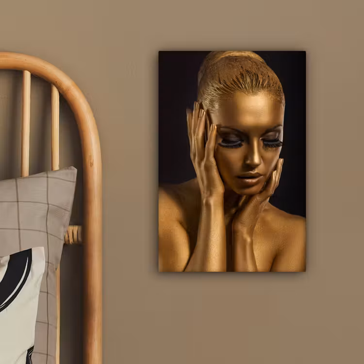 Canvas schilderij - Goud - Vrouw - Black and Gold — 3