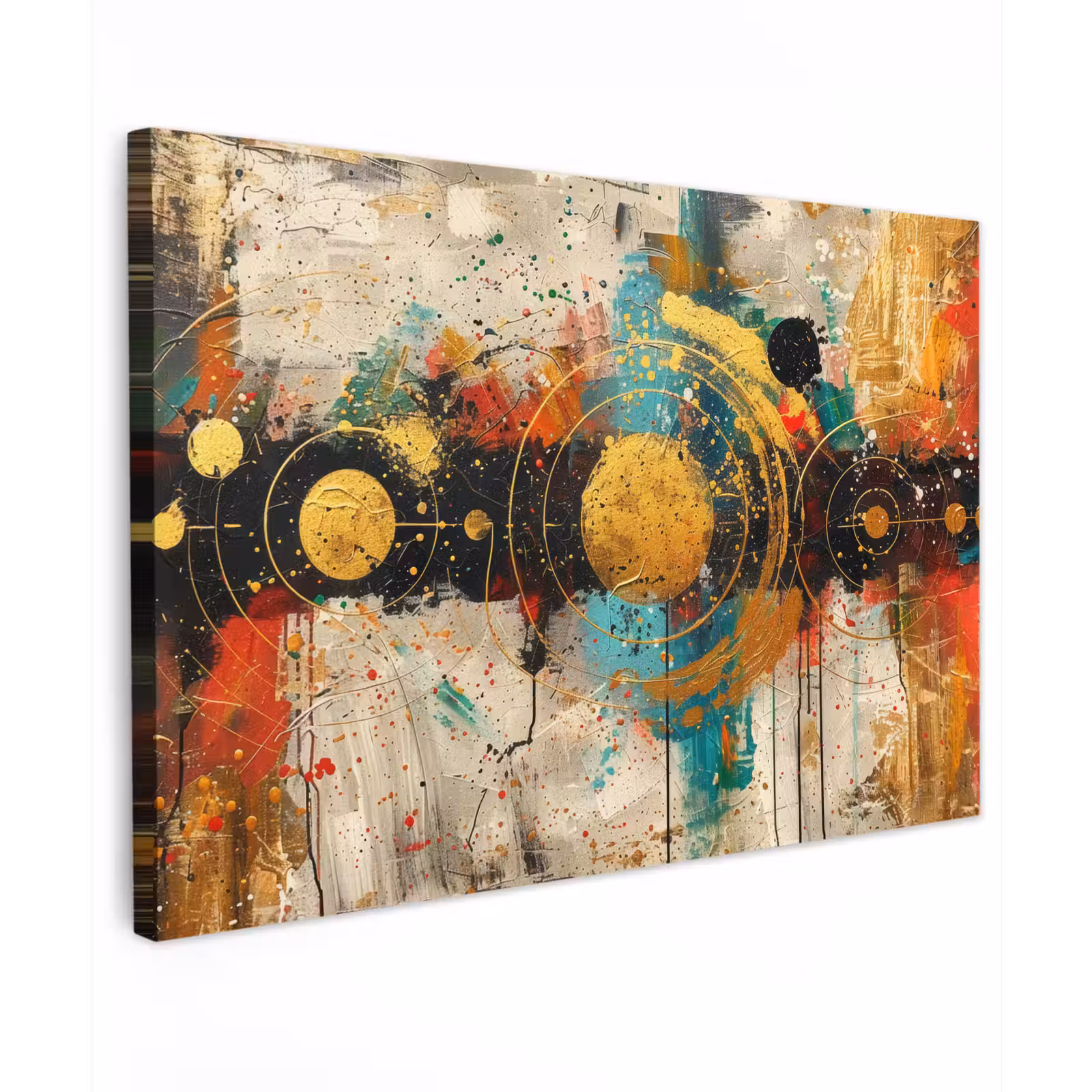 Canvas schilderij - Abstract - Kunst - Goud - Modern — 1