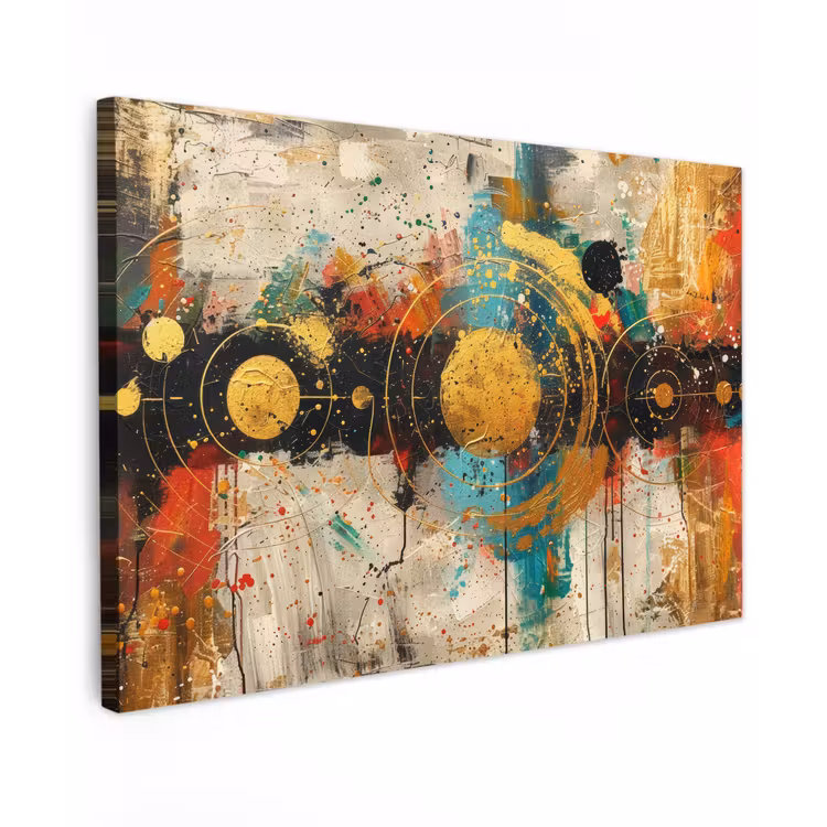 Canvas schilderij - Abstract - Kunst - Goud - Modern — 1