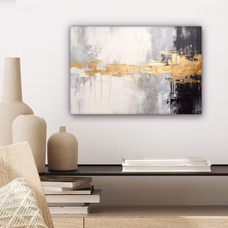 Canvas schilderij - Goud - Luxe - Acryl - Kunst — 5