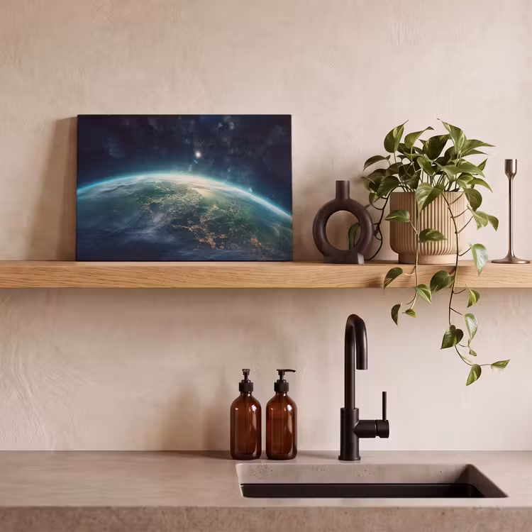Canvas schilderij - Aarde - Ruimte - Sterren - Landschap — 3