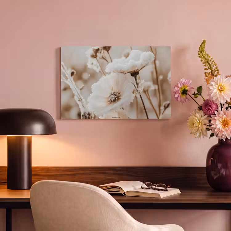 Canvas schilderij - Bloemen - Beige - Winter — 4