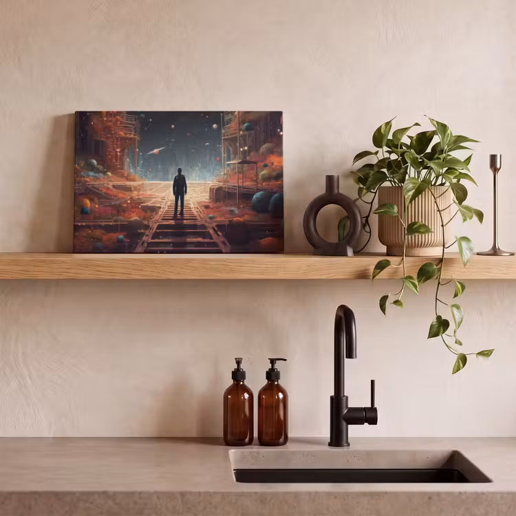 Canvas schilderij - Buitenaards - Astronaut - Planeten - Ruimte — 3