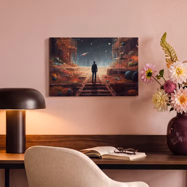 Canvas schilderij - Buitenaards - Astronaut - Planeten - Ruimte — 4