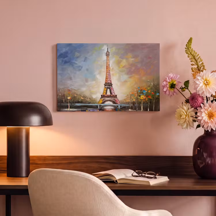 Canvas schilderij - Eiffeltoren - Schilderij - Olieverf - Parijs — 4