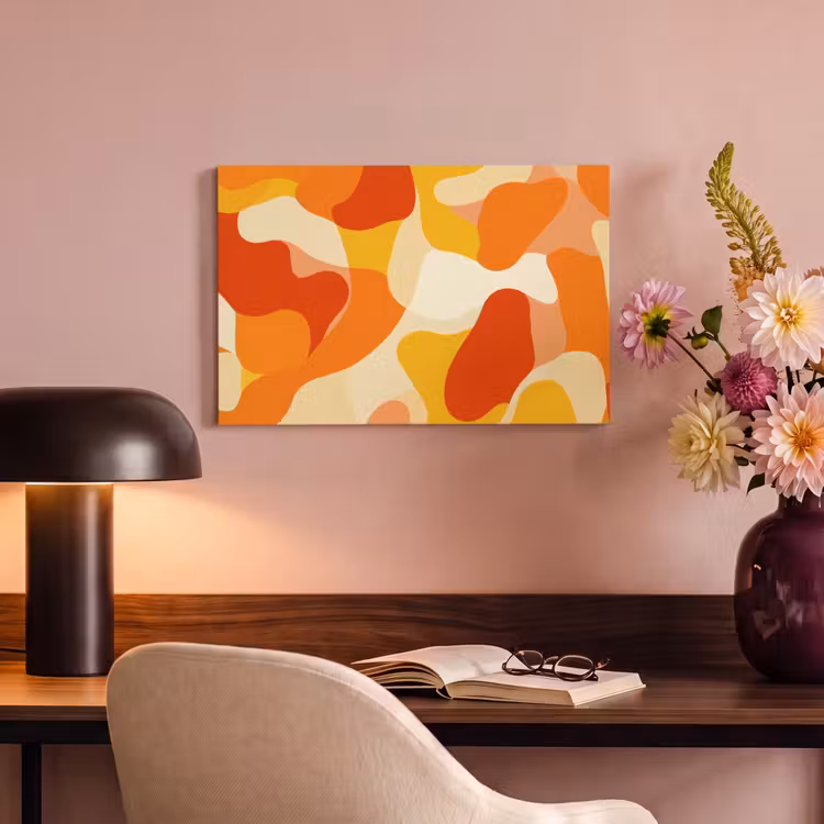Canvas schilderij - Abstract - Vormen - Oranje — 4