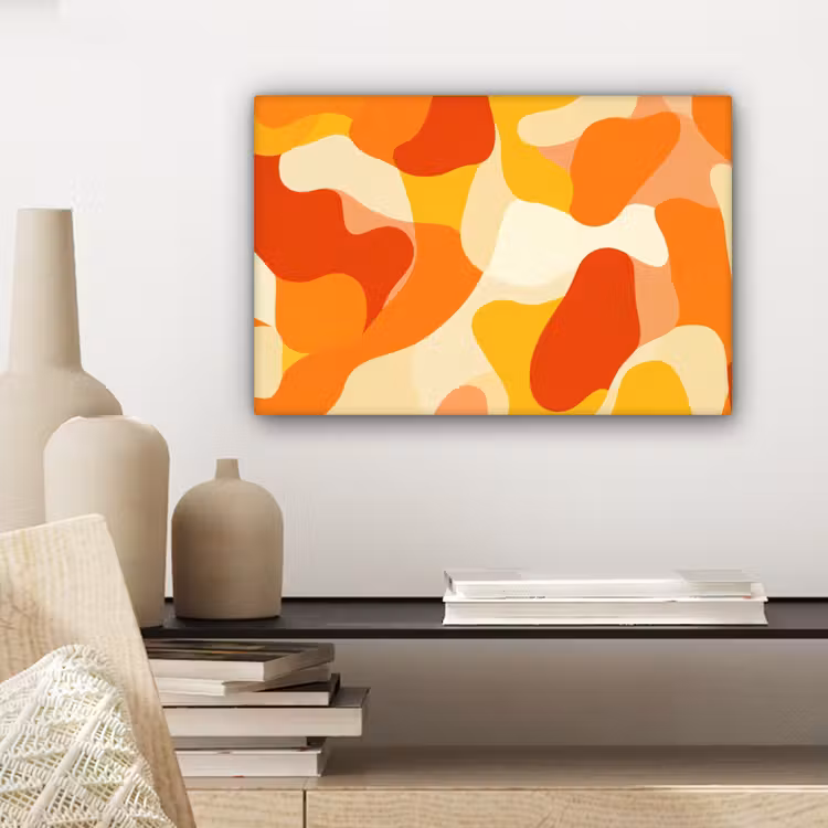 Canvas schilderij - Abstract - Vormen - Oranje — 5