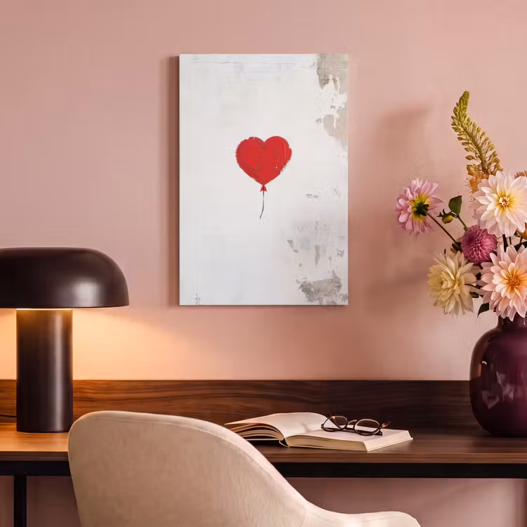 Canvas schilderij - Ballon - Rood - Hart — 2