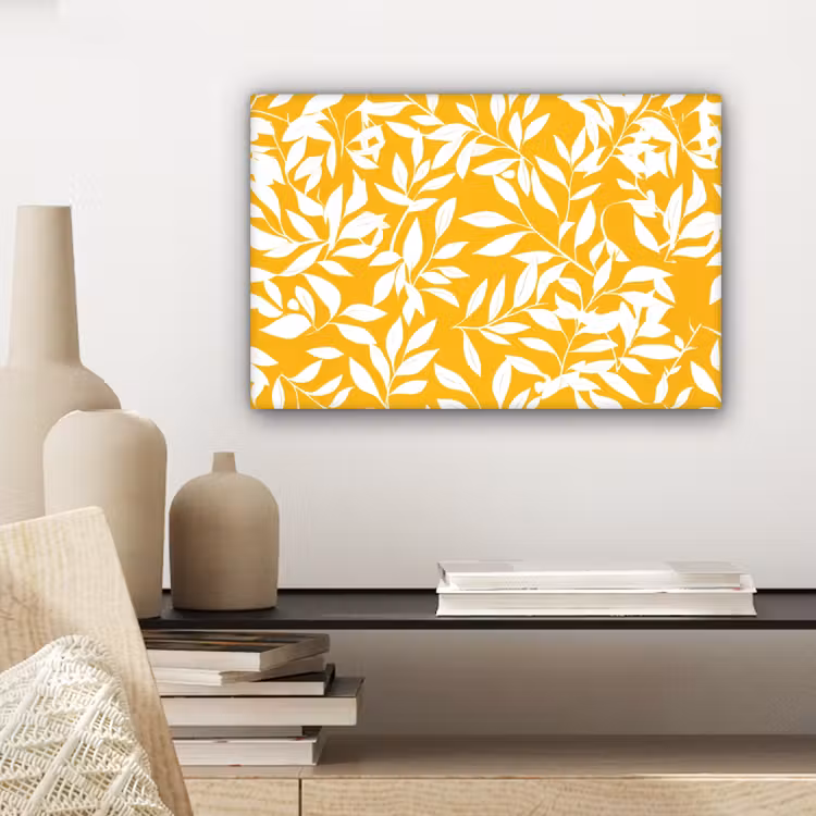 Canvas schilderij - Bladeren - Takken - Geel — 5