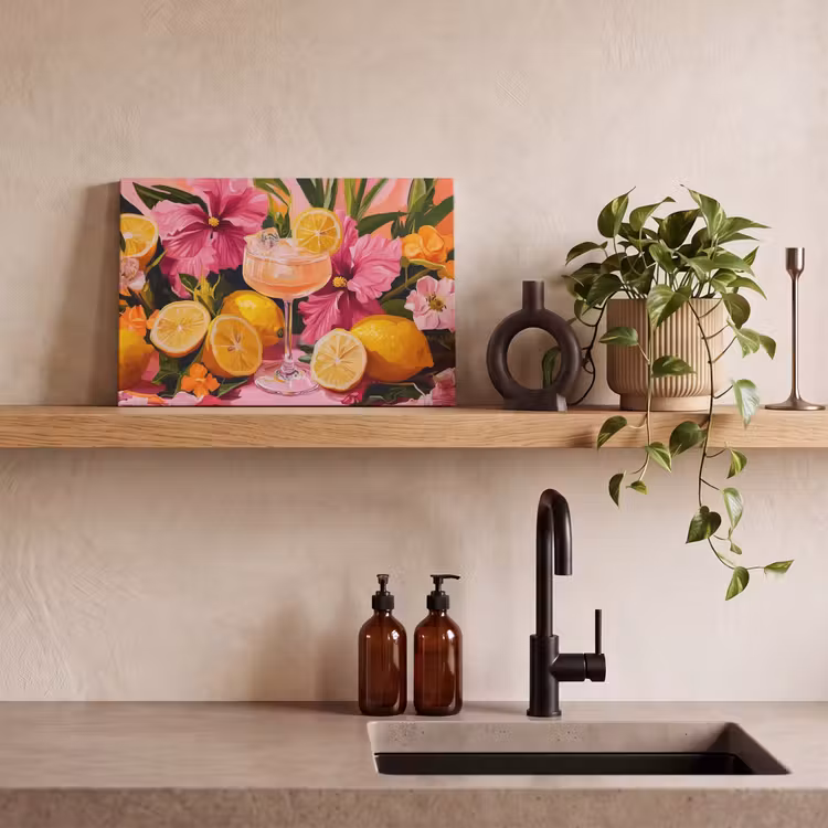 Canvas schilderij - Drink - Bloemen - Yellow — 3