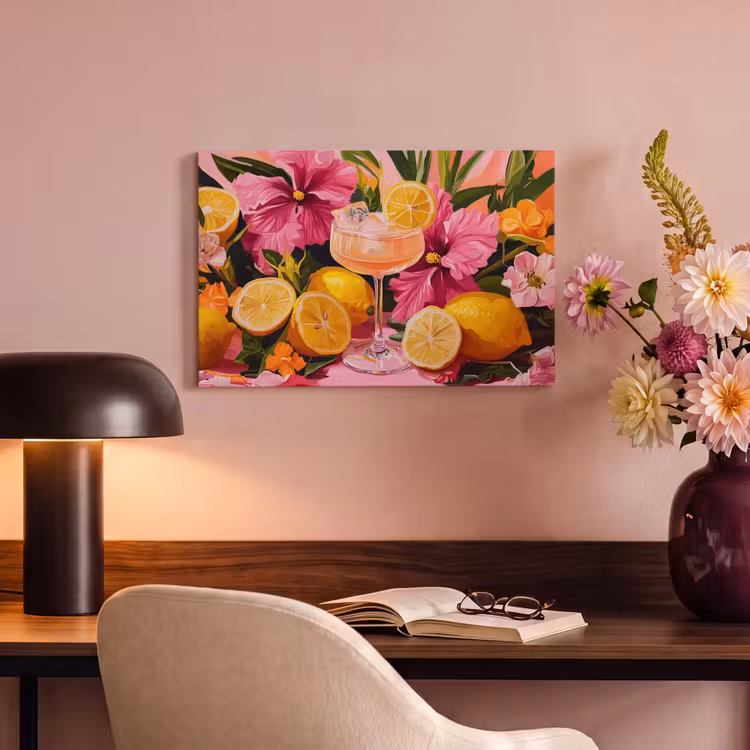 Canvas schilderij - Drink - Bloemen - Yellow — 4