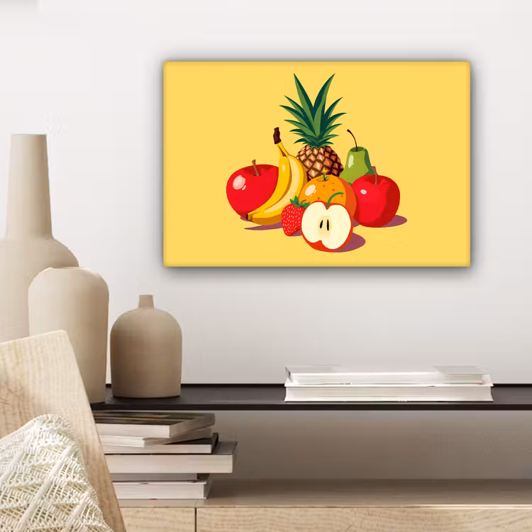 Canvas schilderij - Fruit - Illustratie - Kleurrijk — 5