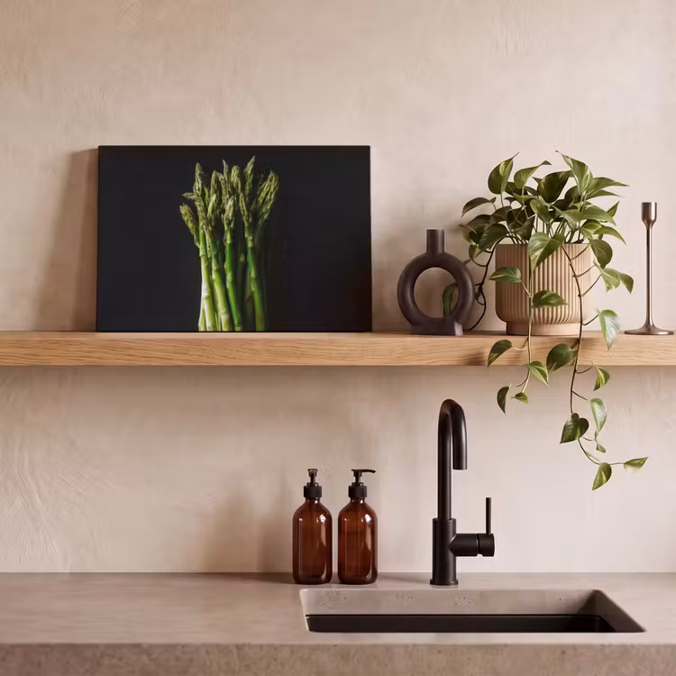 Canvas schilderij - Asperges - Felgroen — 3