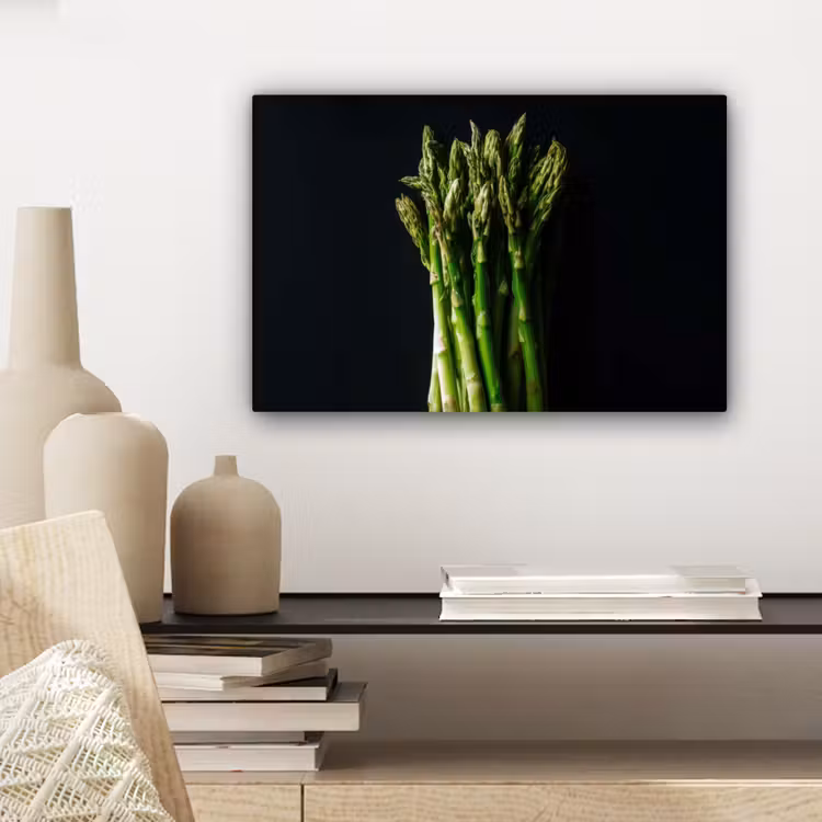 Canvas schilderij - Asperges - Felgroen — 5