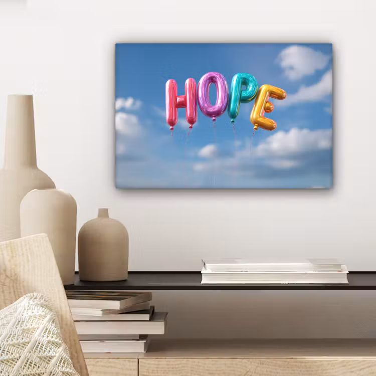 Canvas schilderij - Ballonen - Lucht - Hope — 5