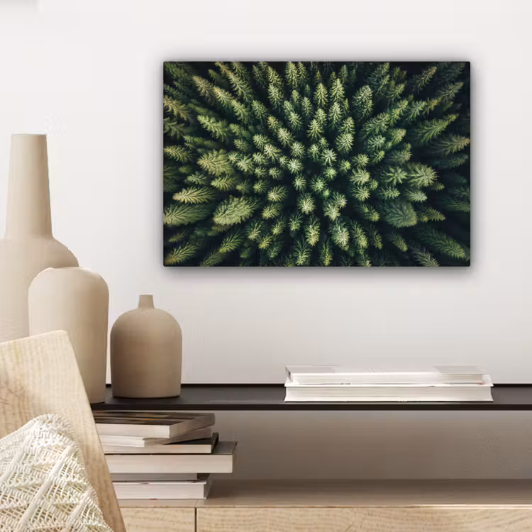 Canvas schilderij - Bomen - Naaldwoud - Structuur — 5