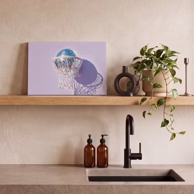 Canvas schilderij - Discobal - Basketbalring - Grafisch — 3