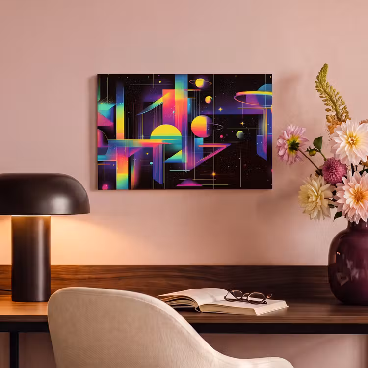 Canvas schilderij - Abstract - Vormen - Kleurrijk - Lijnen — 4