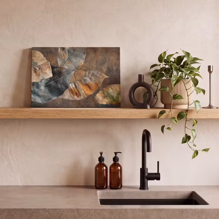 Canvas schilderij - Bladeren - Bruin - Herfst - Natuur — 3