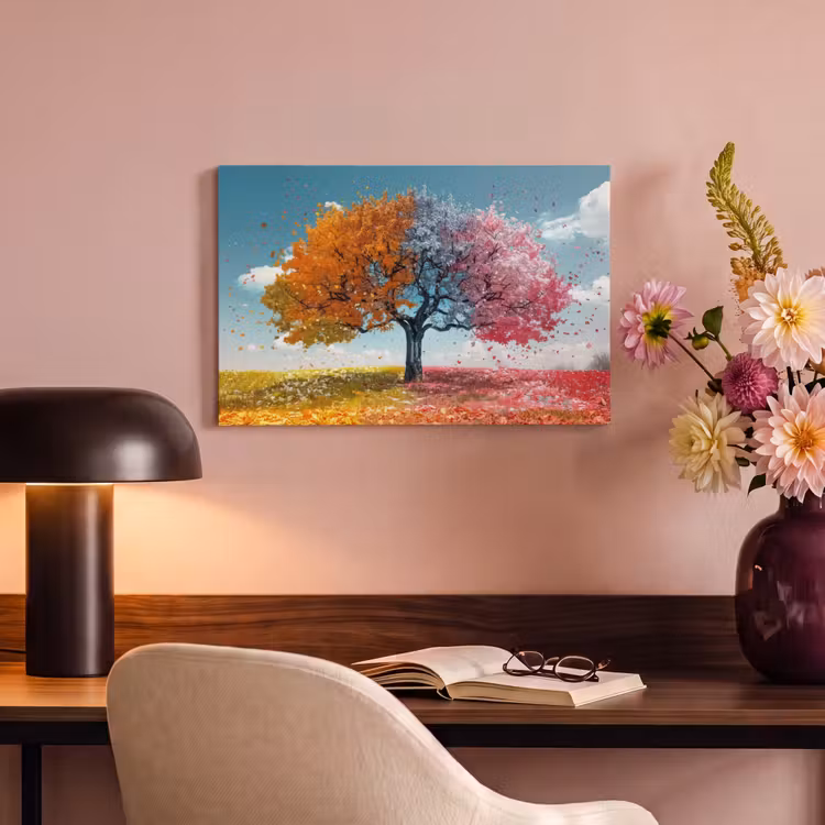 Canvas schilderij - Boom - Kleurrijk - Natuur - Levensboom — 4
