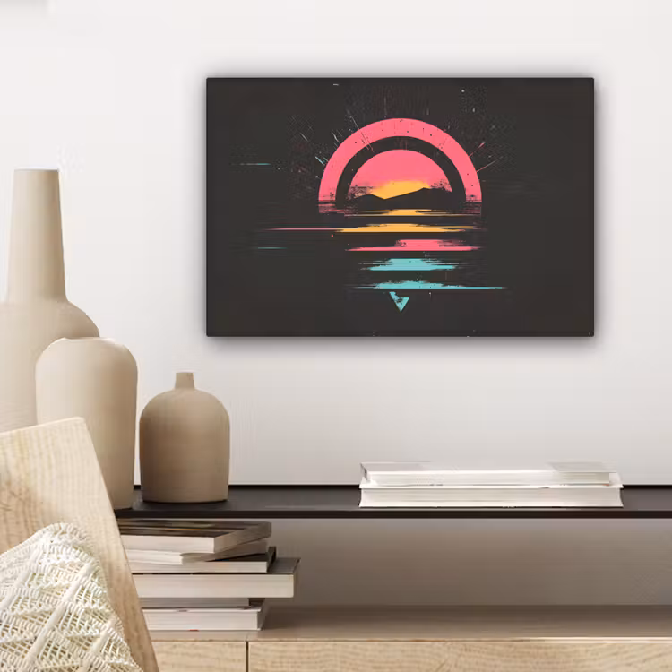 Canvas schilderij - Cirkel - Abstract - Roze — 5