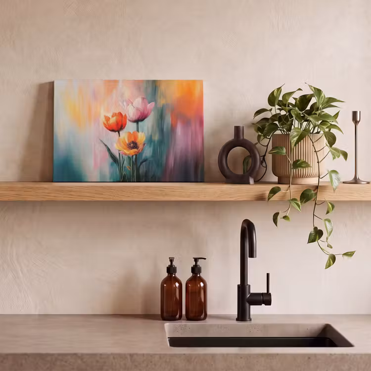 Canvas schilderij - Dromerig - Bloemen - Verfijnde details — 3
