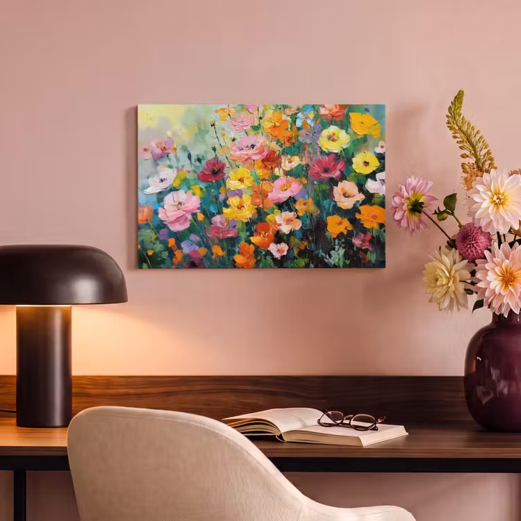 Canvas schilderij - Bloemen explosie - Heldere kleuren - Vrolijk — 4
