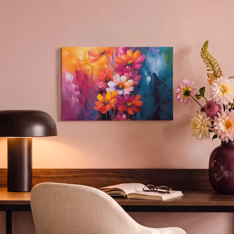 Canvas schilderij - Felle bloemen - Dynamisch - Levendig — 4