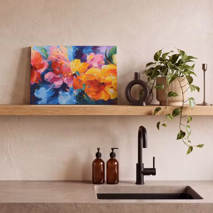 Canvas schilderij - Golvend - Energie - warm — 3