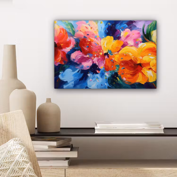 Canvas schilderij - Golvend - Energie - warm — 5