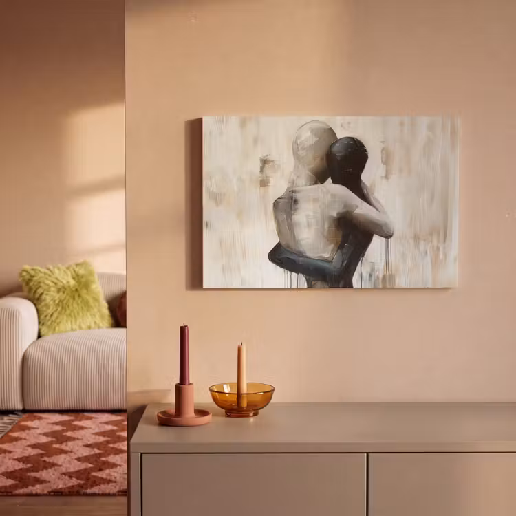 Canvas schilderij - Abstract - Kunst - Mensen - Beige — 2